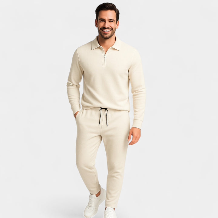 Completo uomo maniche lunghe in misto cotone – raffinato, aderente, comfort quotidiano