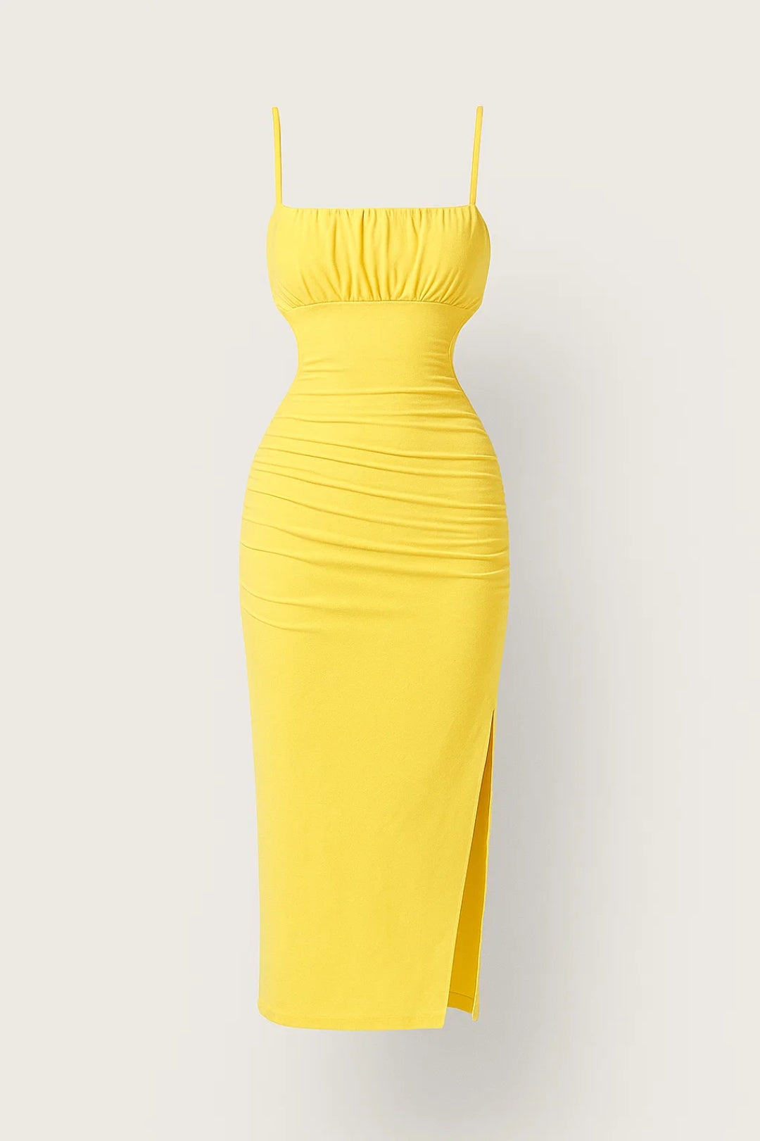 Enges Bodycon-Midikleid für Damen – Figurbetonte Passform mit Rüschen