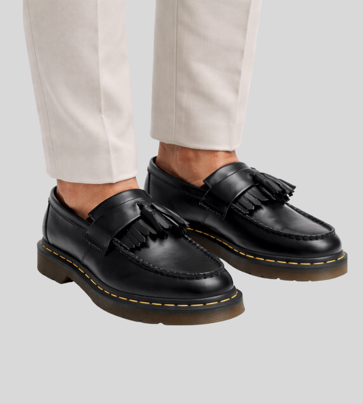 Men's Leather Tassel Loafers – Thick Sole