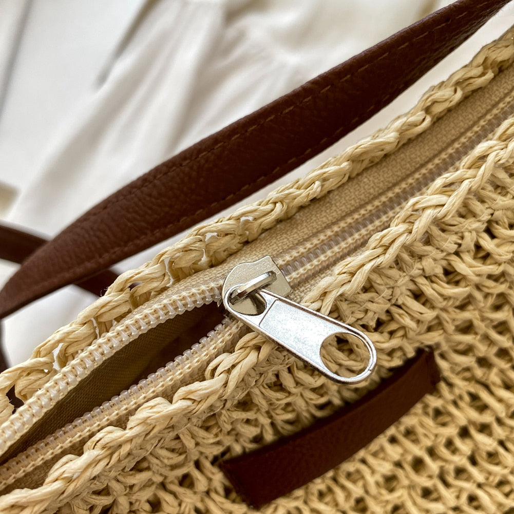 Sac Hobo Femme Tressé – Silhouette Bohème en Maille Ouverte