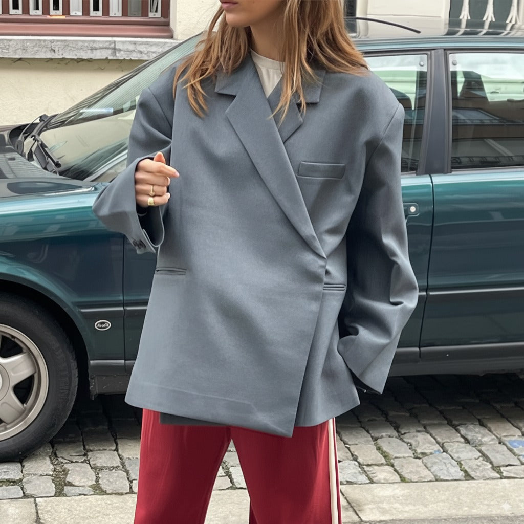 Oversize Blazer Damen Anzug – elegante, lässige Stretchstruktur