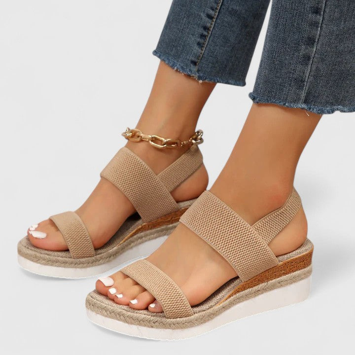 Sandales Compensées Femme Espadrille – Slingback Semelle Basse