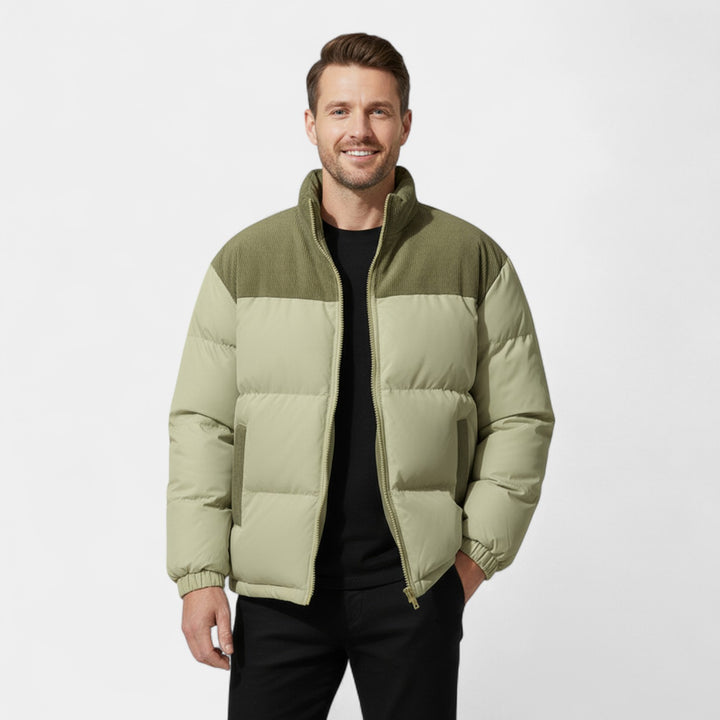Herren Daunenjacke aus Baumwolle – Weite, elegante urbane Passform