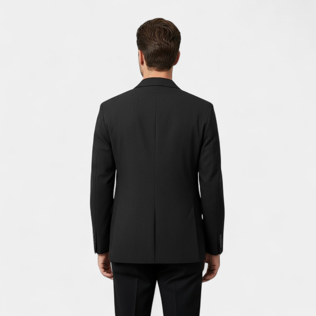 Herren Doppelreihiger Blazer aus Gewebtem Mischgewebe – Legerer, taillierter Schnitt