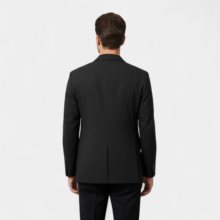 Herren Doppelreihiger Blazer aus Gewebtem Mischgewebe – Legerer, taillierter Schnitt