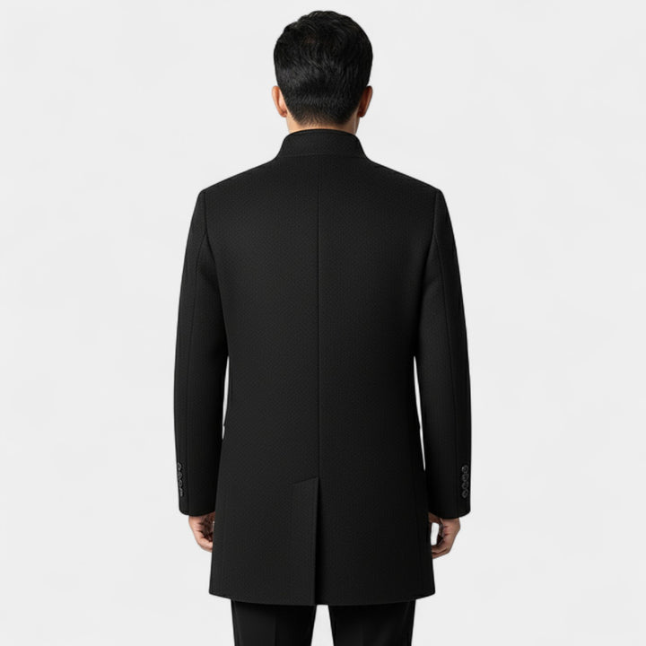 Cappotto trench uomo in lana con fodera rimovibile – eleganza invernale su misura