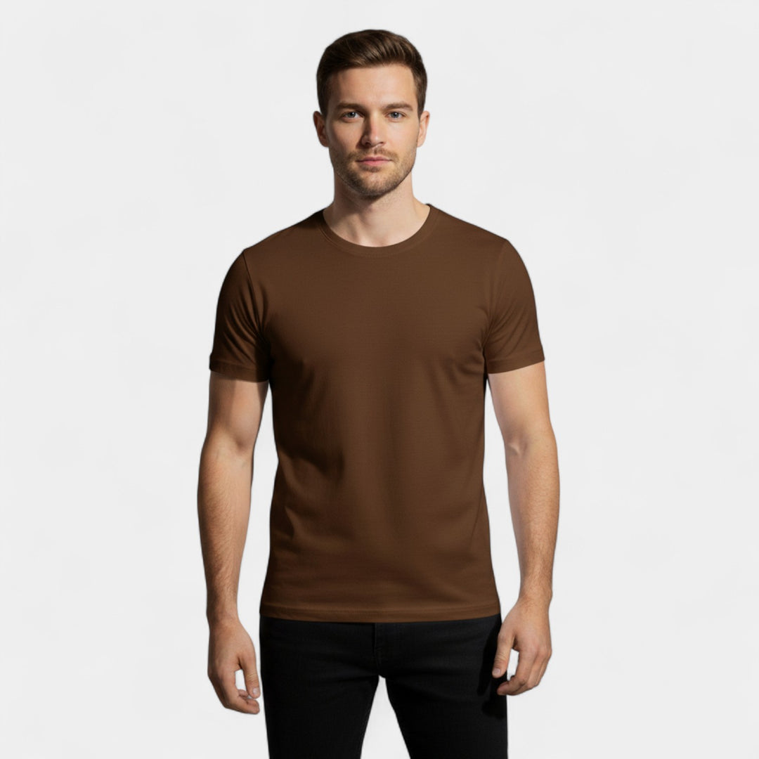 Set da 3 t-shirt uomo collo tondo in cotone spesso – raffinati, resistenti, essenziali quotidiani