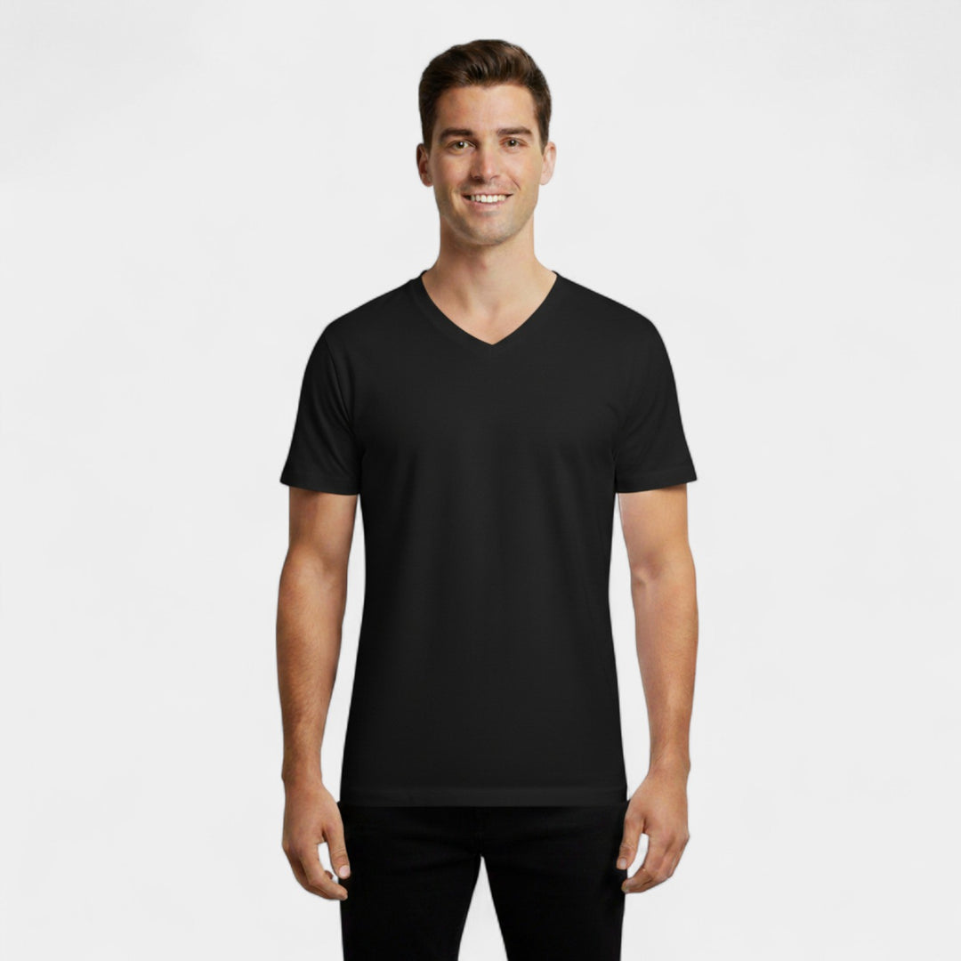 3er-Pack Herren V-Ausschnitt T-Shirts aus Baumwolle – Komfort Slim Fit