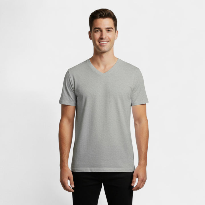 3er-Pack Herren V-Ausschnitt T-Shirts aus Baumwolle – Komfort Slim Fit