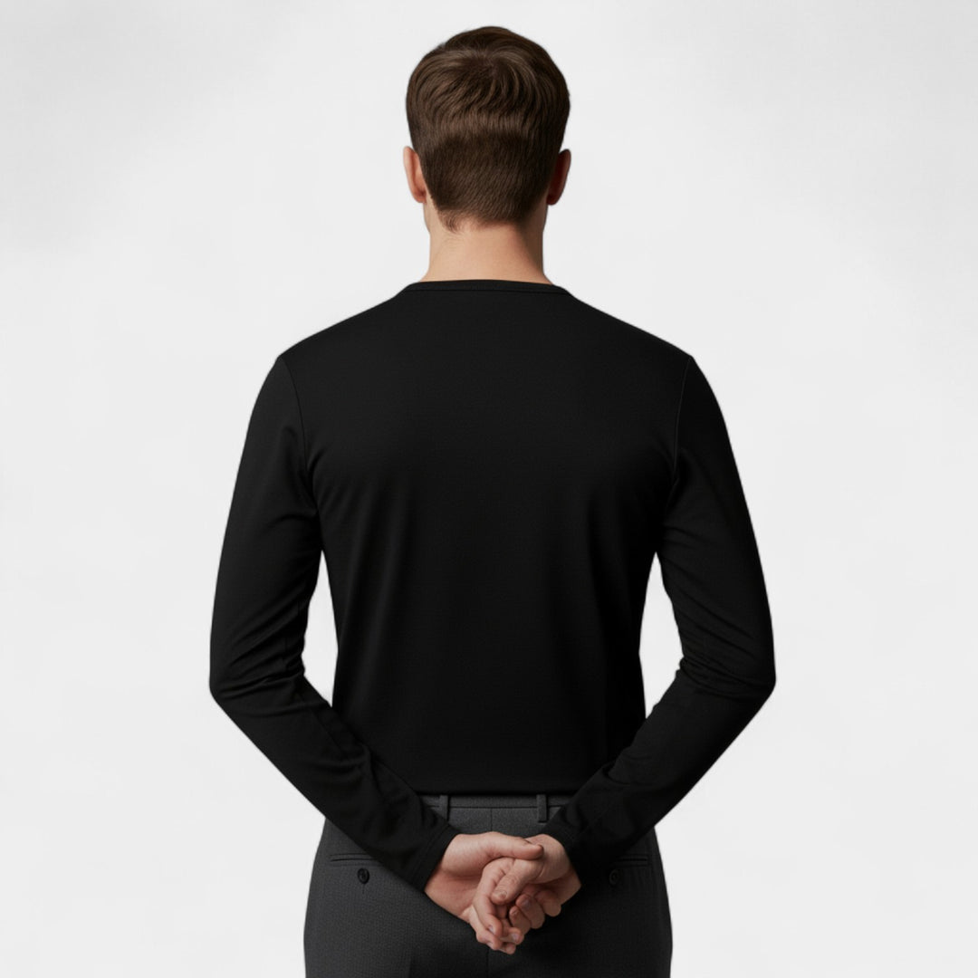 Herren Thermo-Unterhemd – Einfarbig mit Rundhals, 3er-Pack