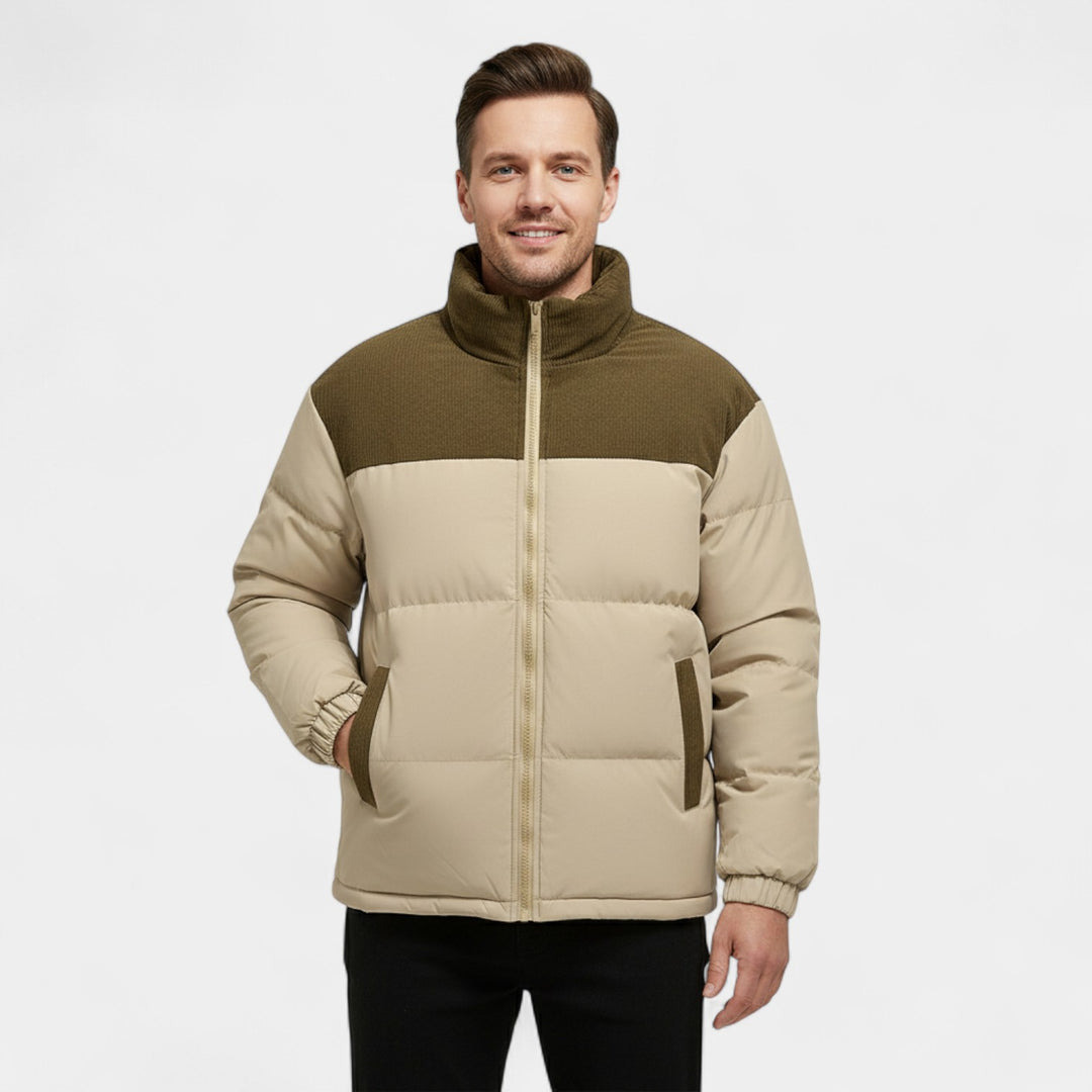 Herren Daunenjacke aus Baumwolle – Weite, elegante urbane Passform