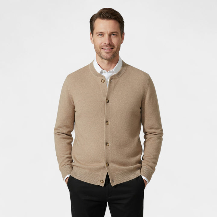 Herren 100% Kaschmir Cardigan – Luxuriös geknöpft