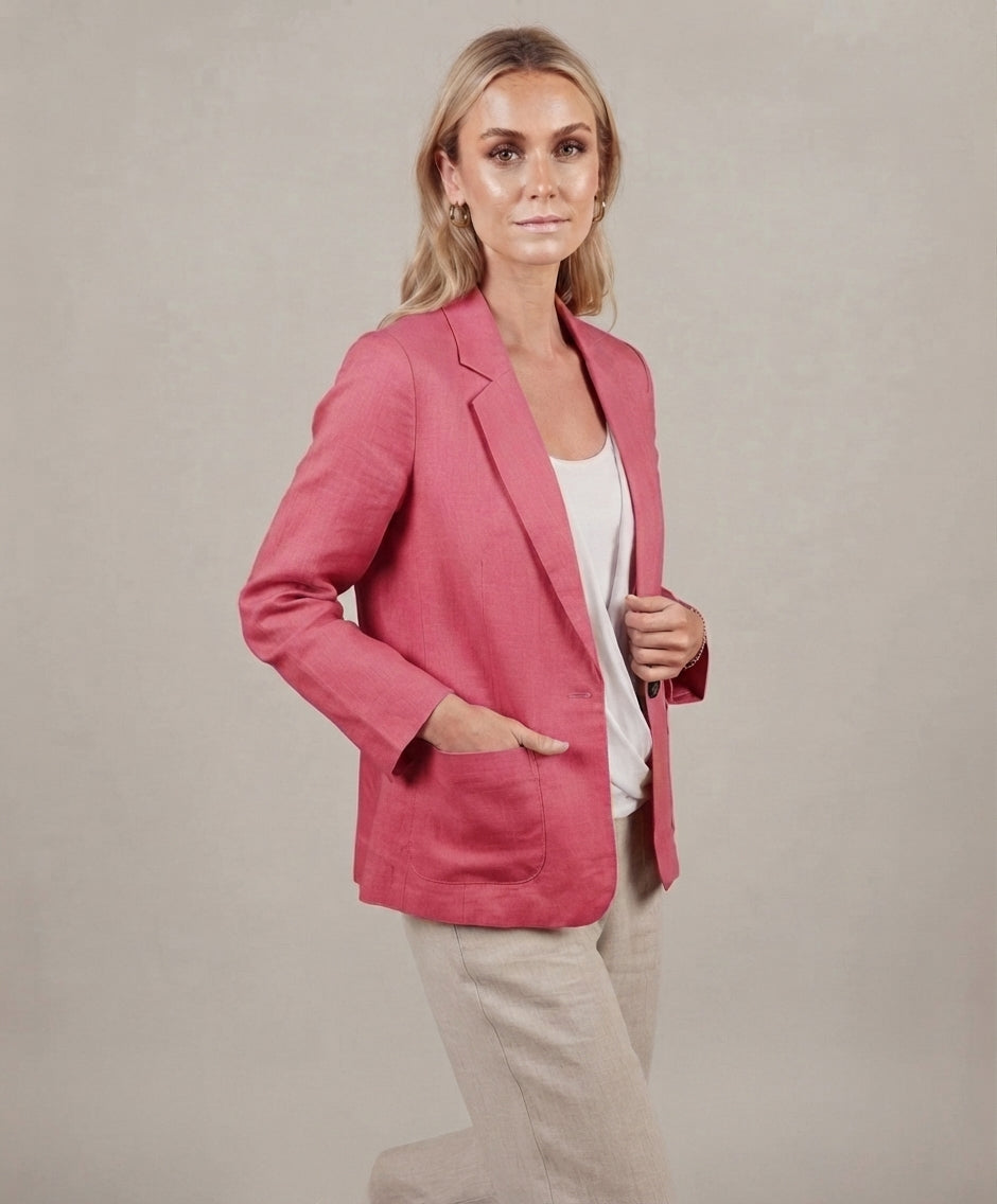 Blazer de mujer de corte informal – Cuello sastre y mangas de longitud media