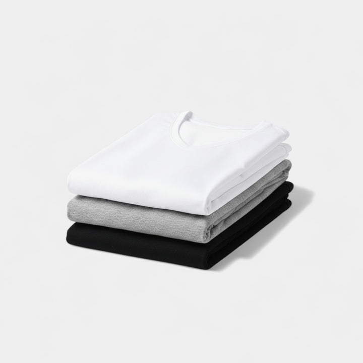 3er-Pack Herren V-Ausschnitt T-Shirts aus Baumwolle – Komfort Slim Fit
