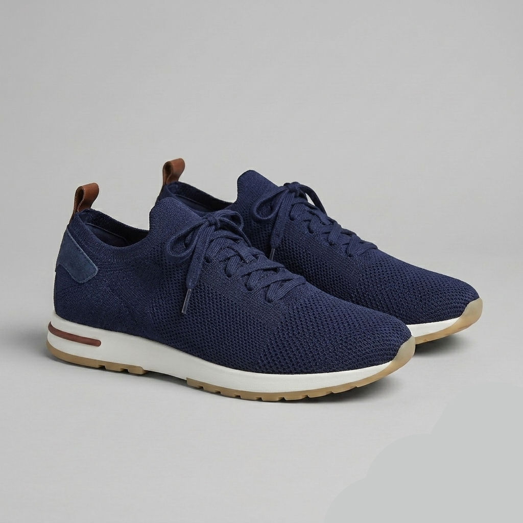 Men's Lace-Up Mesh Sneakers – Lightweight Tonal Design