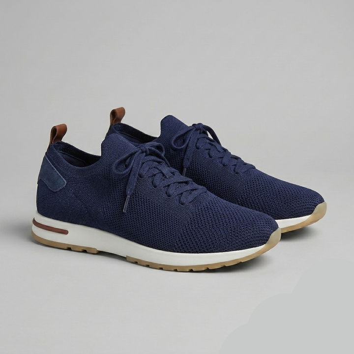 Men's Lace-Up Mesh Sneakers – Lightweight Tonal Design