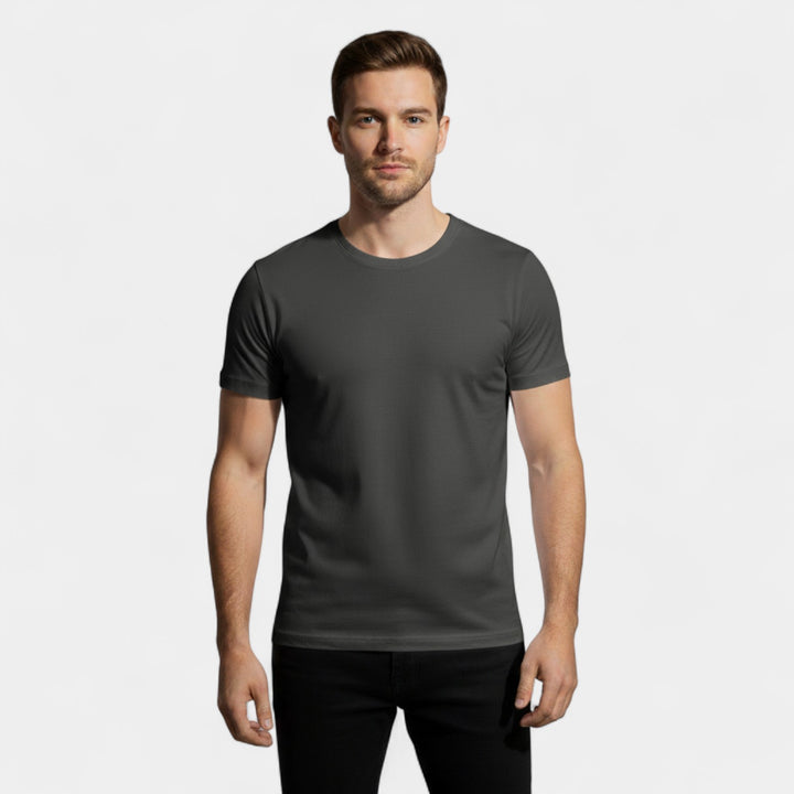 Set da 3 t-shirt uomo collo tondo in cotone spesso – raffinati, resistenti, essenziali quotidiani
