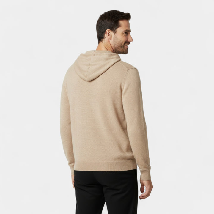 Herren Kapuzenpullover 100% Merinowolle – weiter minimalistischer Schnitt