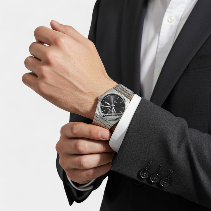 Orologio da Uomo Ultra Sottile in Acciaio Inossidabile – Luminoso e Impermeabile 41 mm