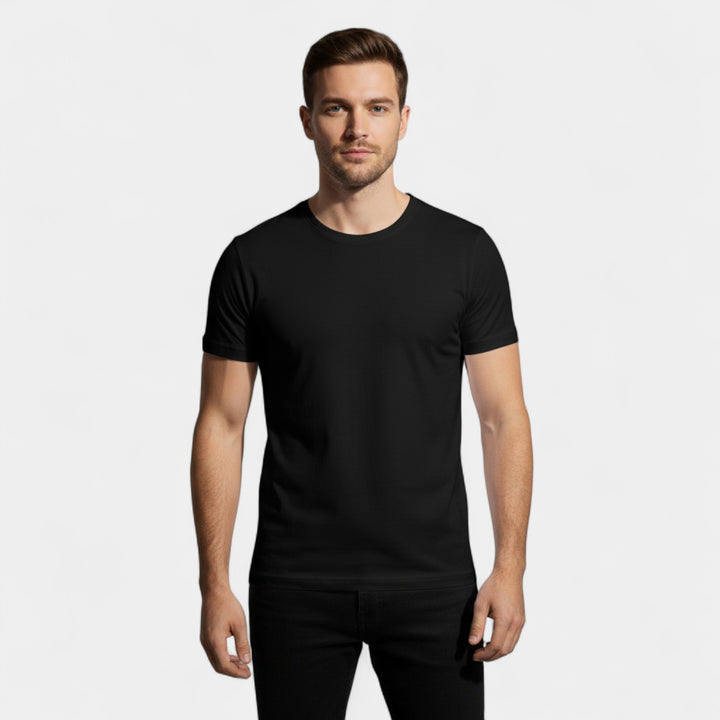 Set da 3 t-shirt uomo collo tondo in cotone spesso – raffinati, resistenti, essenziali quotidiani