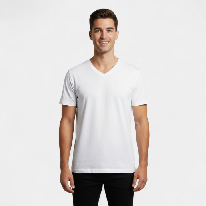 3er-Pack Herren V-Ausschnitt T-Shirts aus Baumwolle – Komfort Slim Fit
