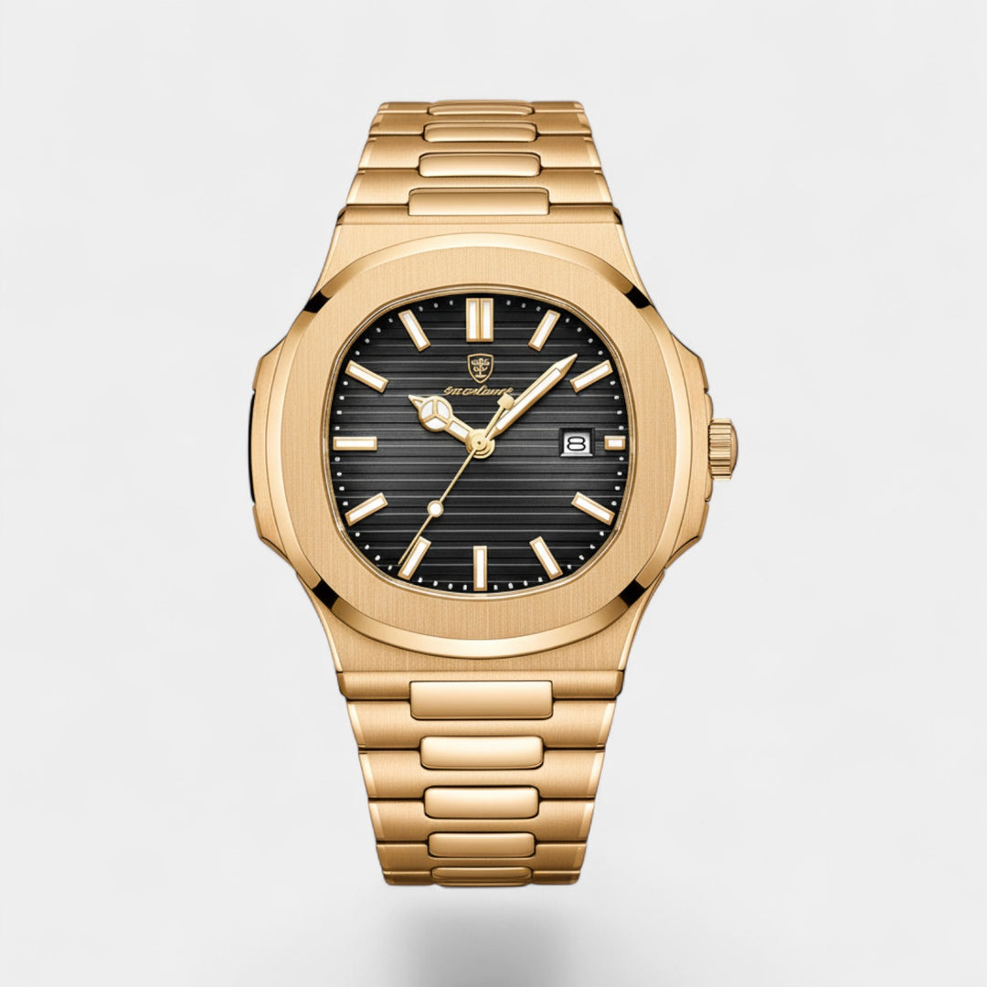 Claire Mode | Orologio di Lusso da Uomo Oro Rosa – Quarzo Luminoso e Impermeabile 42 mm