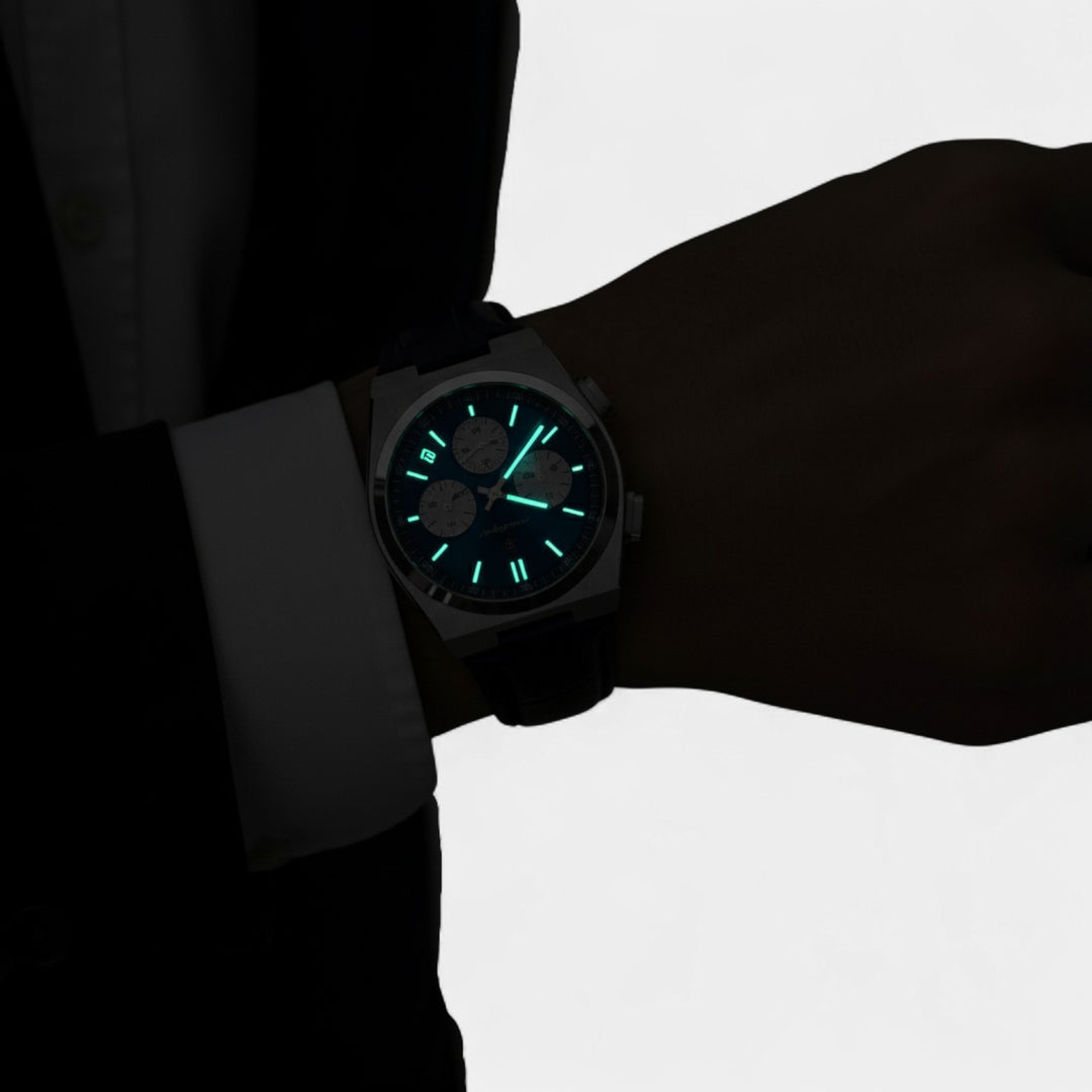 Herrenuhr aus Leder – Multifunktionales Quarzwerk 41 mm