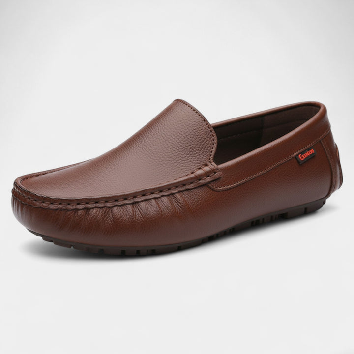 Mocassini da uomo in pelle testurizzata – Scarpe slip-on confortevoli