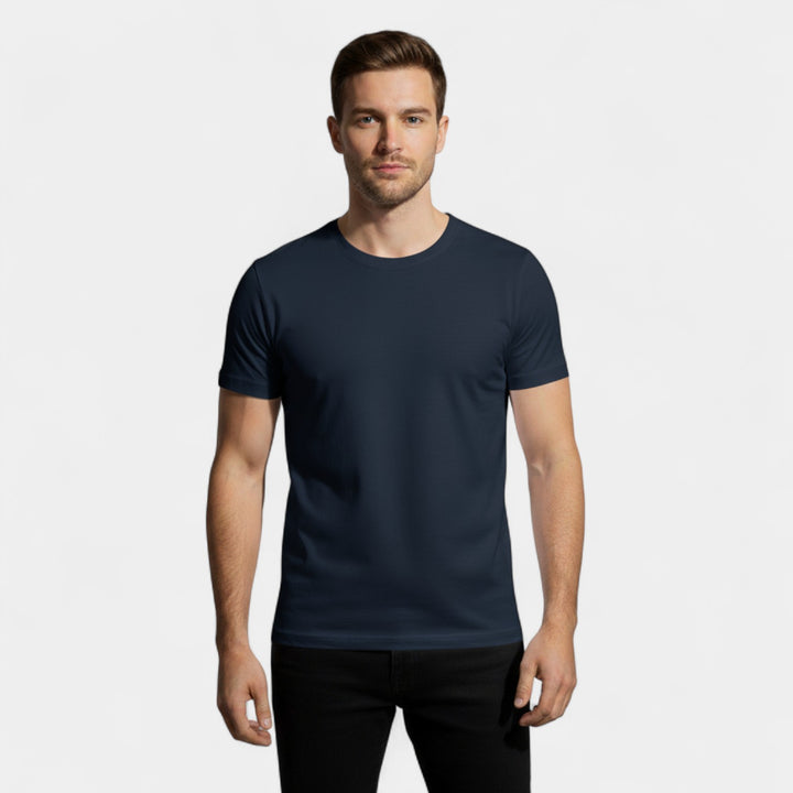 Set da 3 t-shirt uomo collo tondo in cotone spesso – raffinati, resistenti, essenziali quotidiani