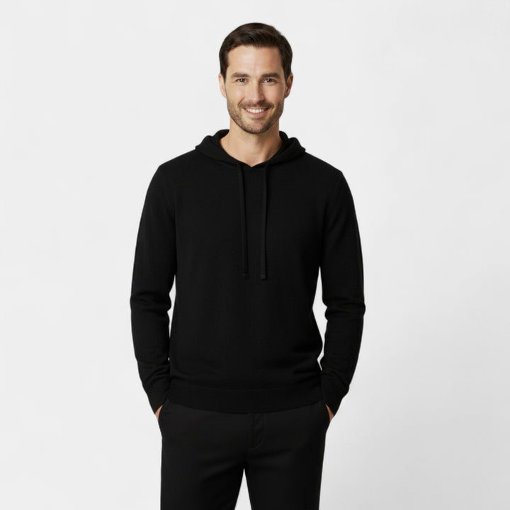 Herren Kapuzenpullover 100% Merinowolle – weiter minimalistischer Schnitt