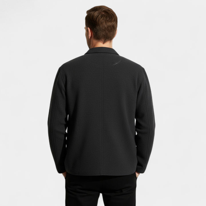 Herren Einfarbiger Blazer aus Technischem Material – Moderner Schnitt mit Revers