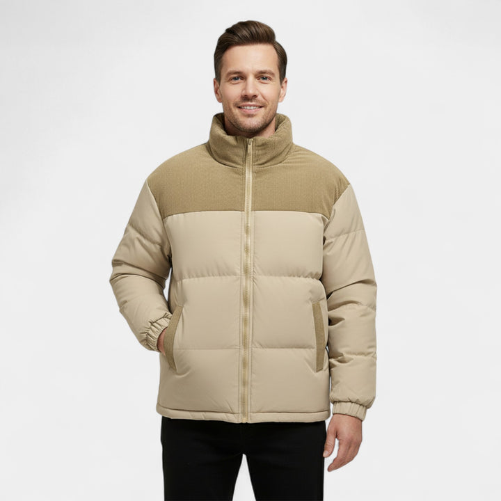 Herren Daunenjacke aus Baumwolle – Weite, elegante urbane Passform