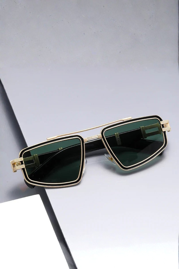 Retro Square Men's Sunglasses – Double Bridge and Tinted Lenses
