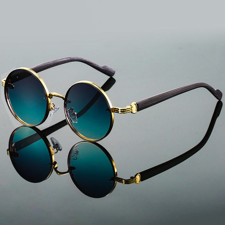 Damen-Sonnenbrille – klassische runde Fassung getönte Gläser