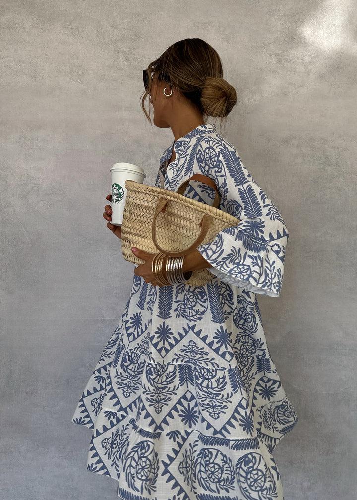 Mini abito boho donna – collo a V silhouette casual