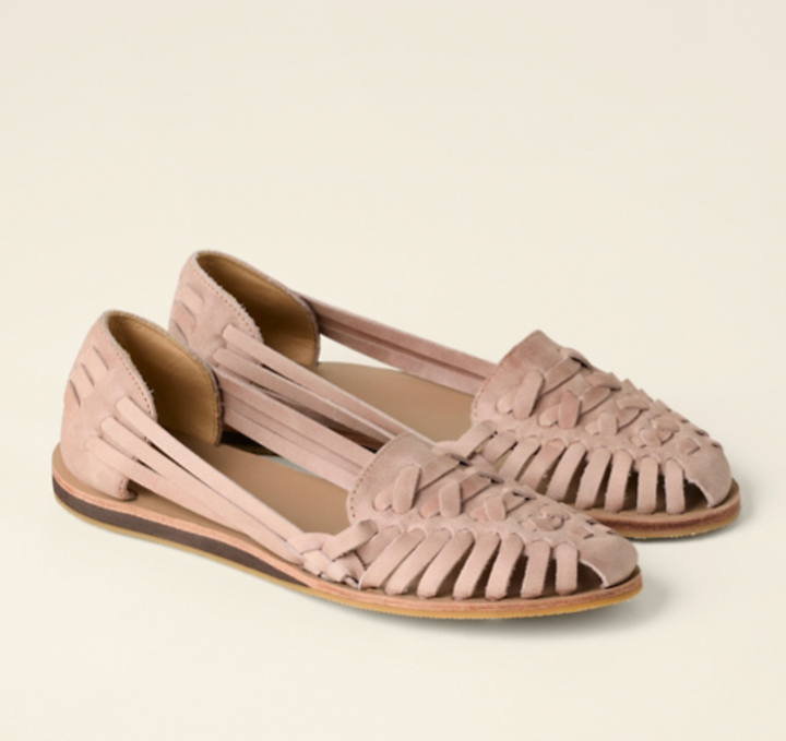 Women's Flat Woven Sandals – Closed Toe Slip-On
