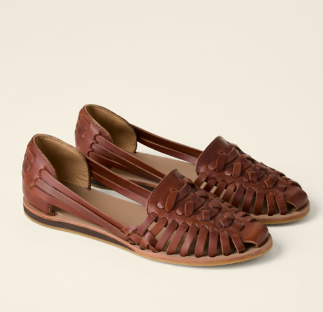 Women's Flat Woven Sandals – Closed Toe Slip-On