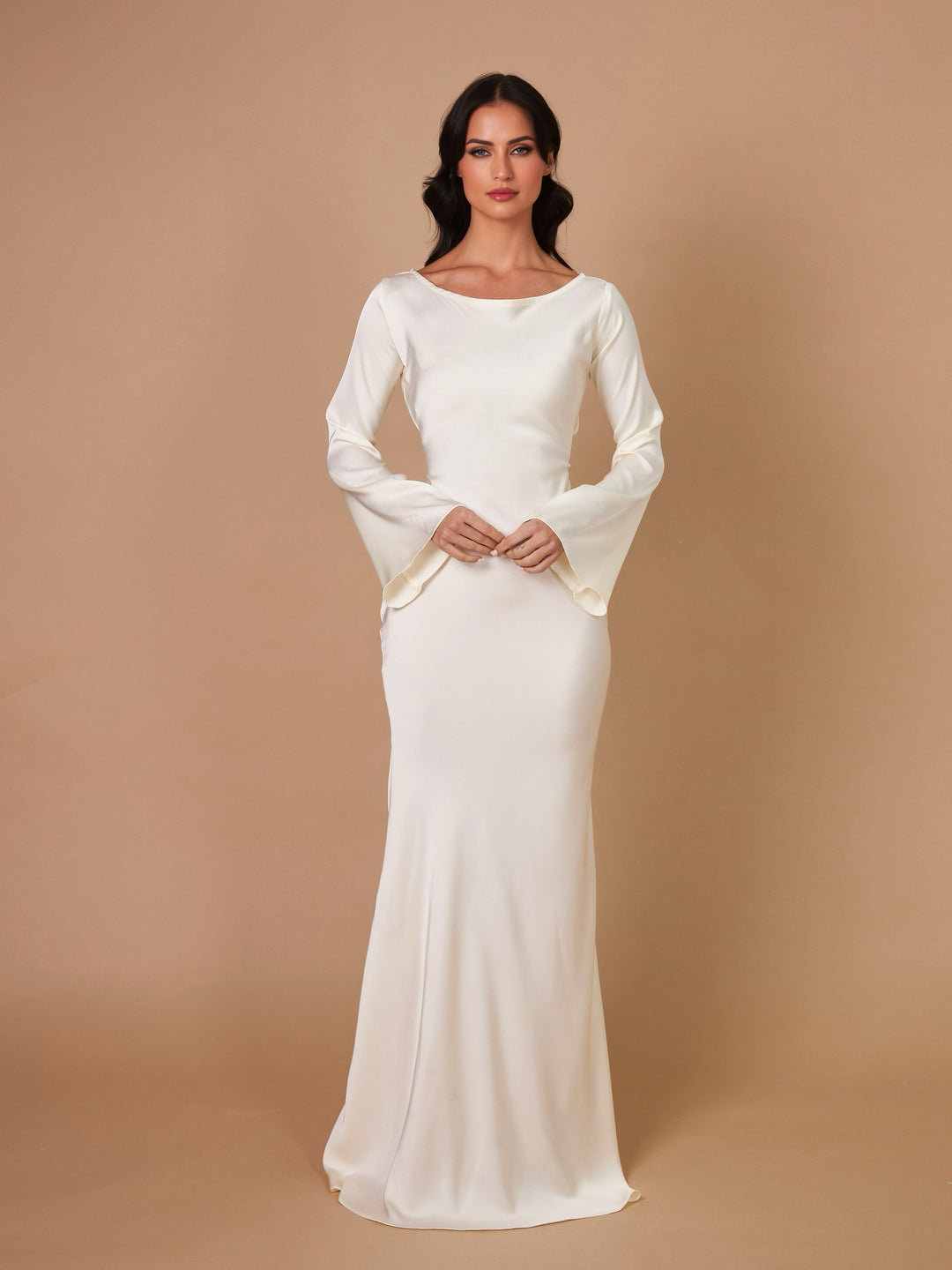 Abito lungo donna maniche lunghe – taglio fluido e casual