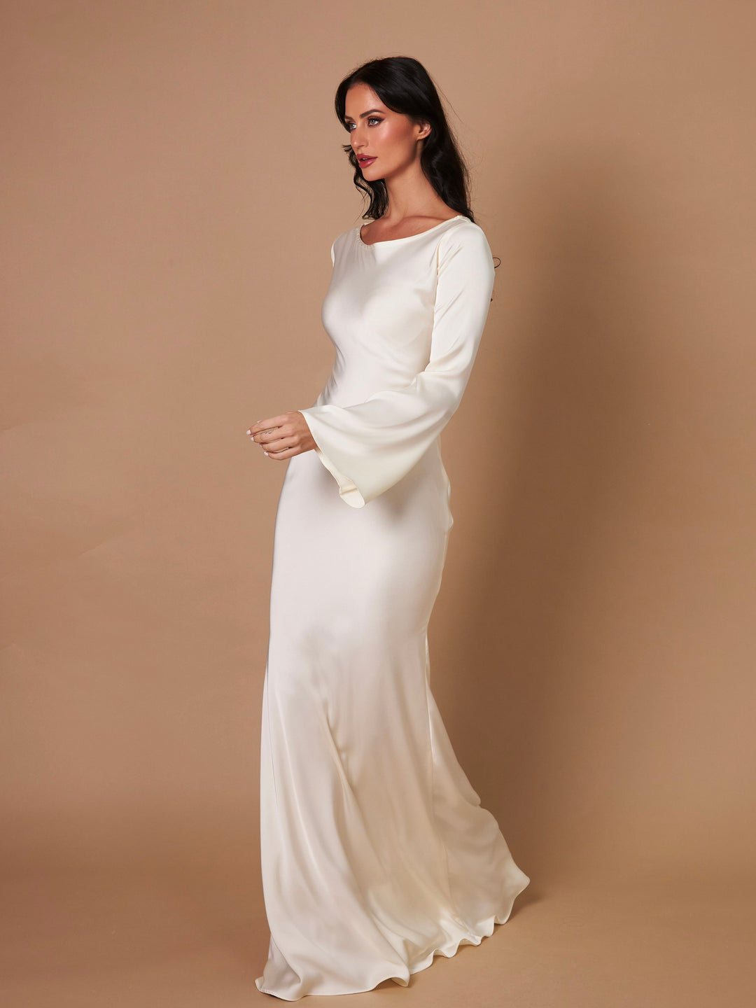 Abito lungo donna maniche lunghe – taglio fluido e casual
