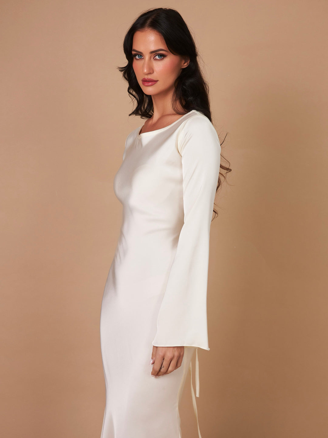Abito lungo donna maniche lunghe – taglio fluido e casual