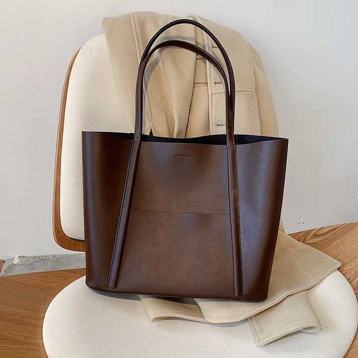 Borsa a spalla donna in pelle – grande capacità, tracolle comode