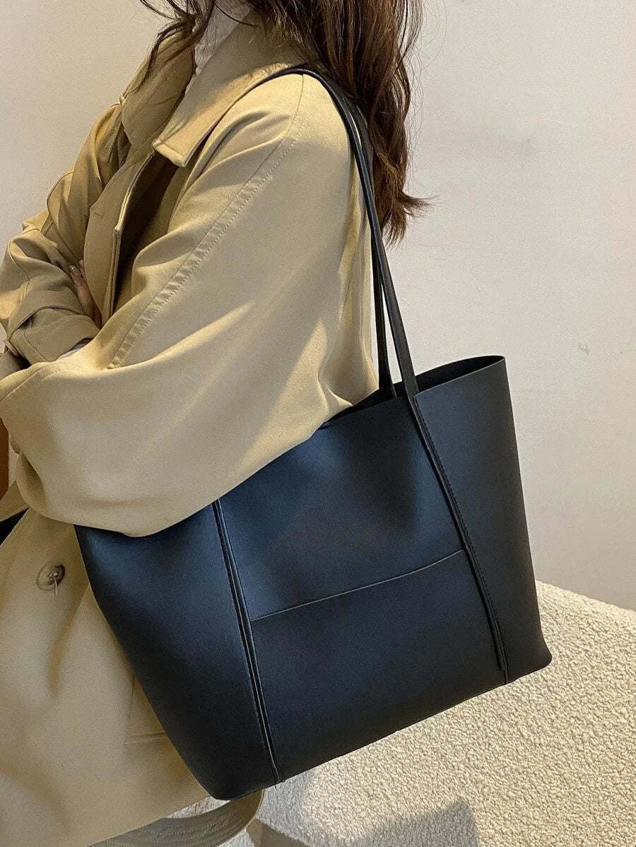 Borsa a spalla donna in pelle – grande capacità, tracolle comode