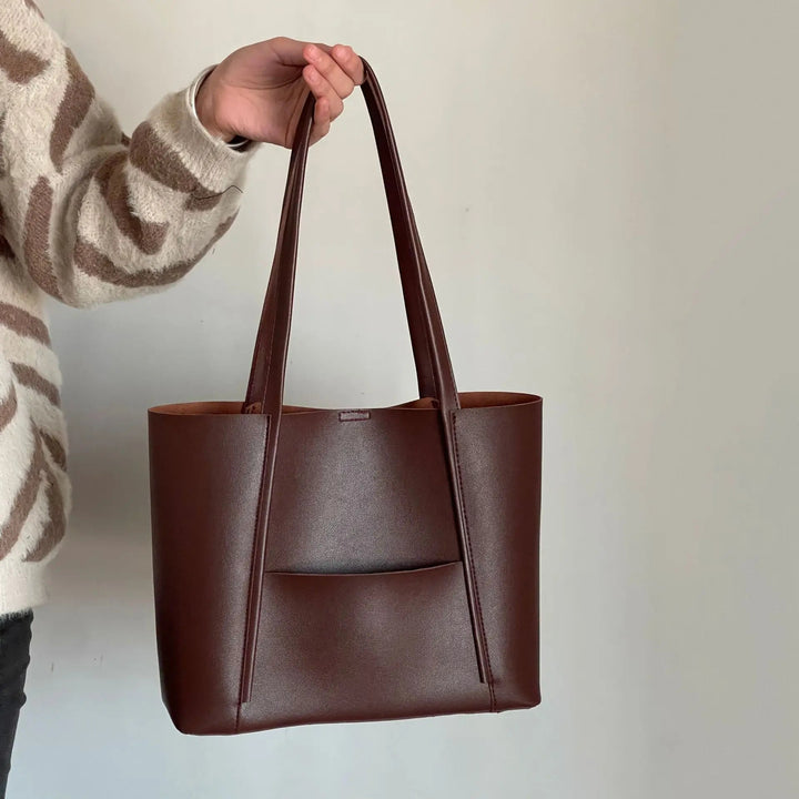 Borsa a spalla donna in pelle – grande capacità, tracolle comode