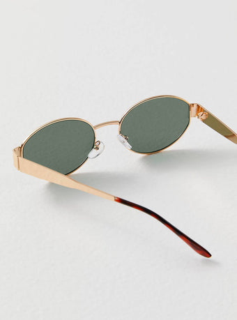 Lunettes de Soleil Femme Ovales Monture Métal – Protection UV400 Style Vintage
