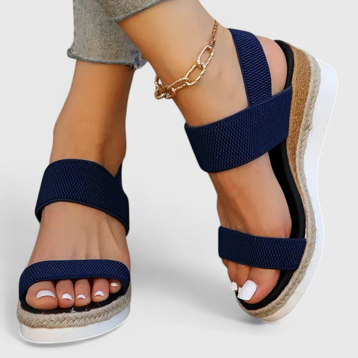 Sandales Compensées Femme Espadrille – Slingback Semelle Basse