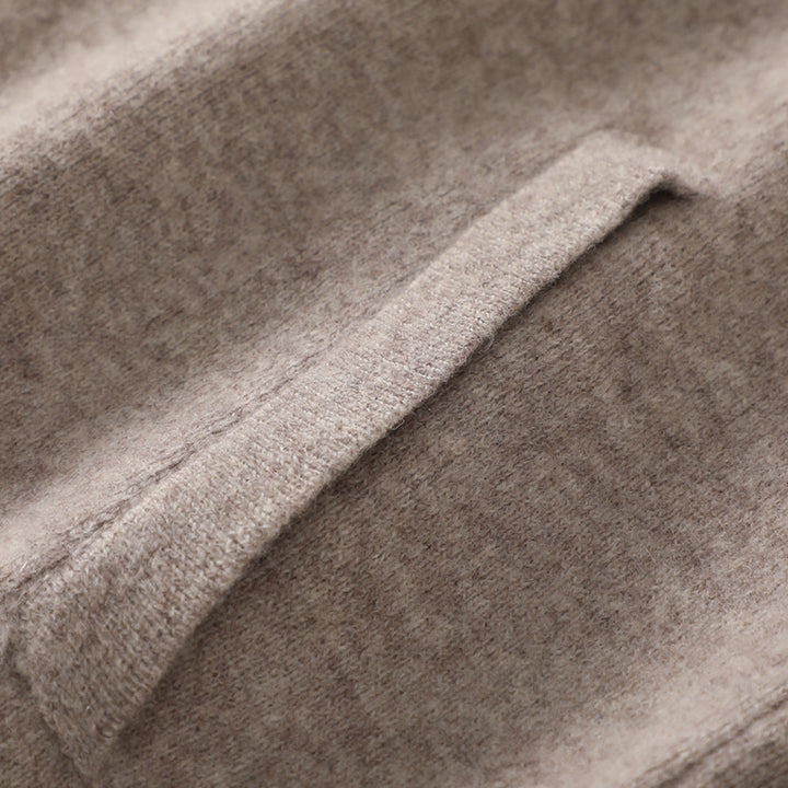 Cardigan uomo con zip in merino – spesso, minimal, quotidiano