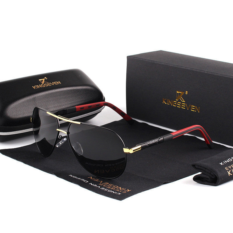 Men's Polarized Aviator Sunglasses – Lightweight Metal Frame