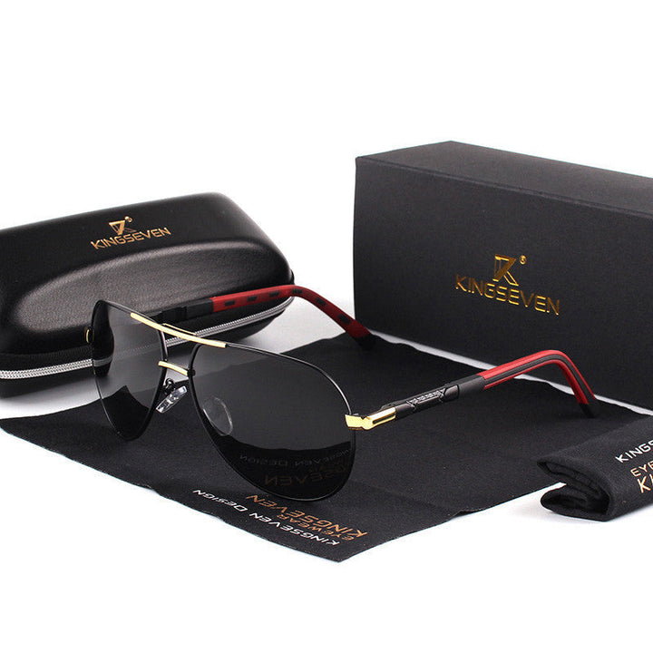 Men's Polarized Aviator Sunglasses – Lightweight Metal Frame