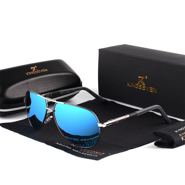 Men's Polarized Aviator Sunglasses – Lightweight Metal Frame