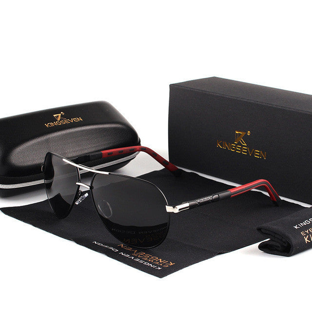 Men's Polarized Aviator Sunglasses – Lightweight Metal Frame